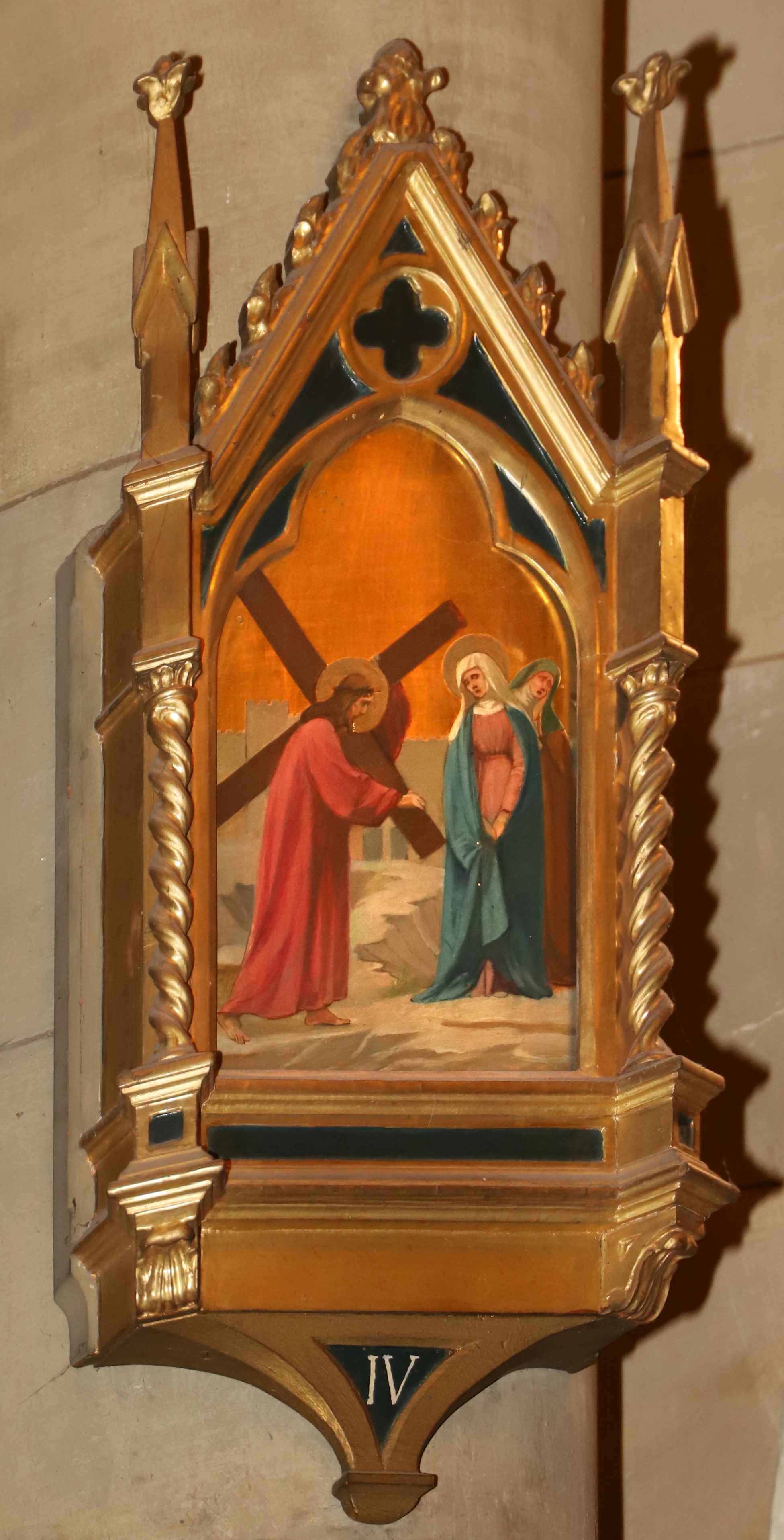 Via Matris, 1929, stazione 4 incrontro lungo la via crucis - Chiesa dei sette santi, Firenze